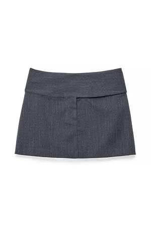 Stripe taillierter Minirock mit weitem Bund