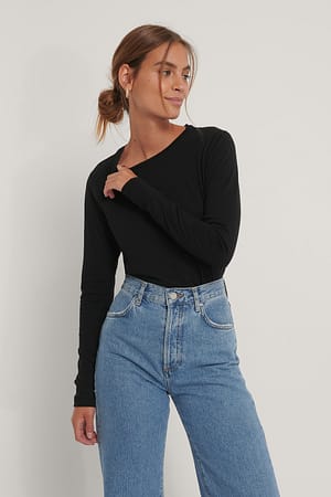 Multicolor Langermet Topp