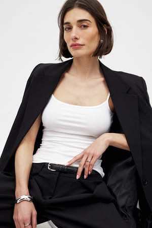 White Camiseta de tirantes Thin Basic