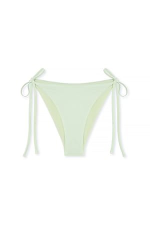 Light Green Bikini-Höschen mit Schnürdetail