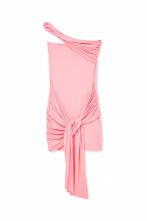 Pink Minikjole med binding