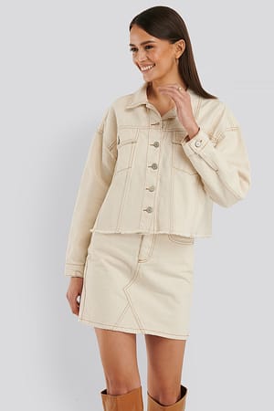Ecru Minikjol I Denim