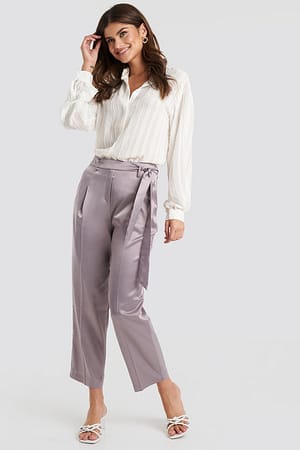 Lila Belt Satin Trousers