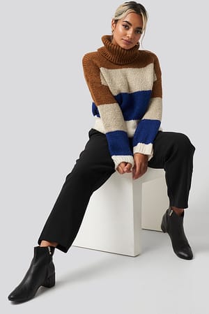Multicolor Blocked Sweater