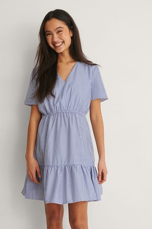 Blue Carmen Mini Dress