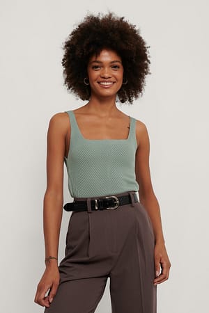 Mint Detailed Top