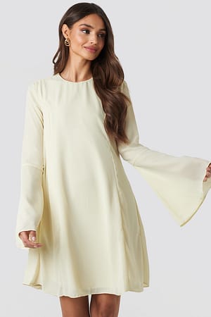 Beige Handles Flywheel Mini Dress