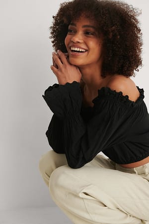 Black Mia Beach Blouse