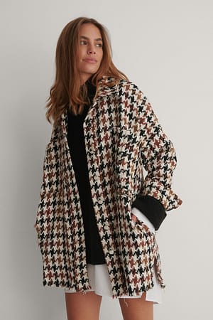 Multicolor Patterned Oversized Jacket