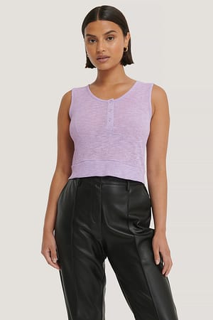 Lila Strikket Topp