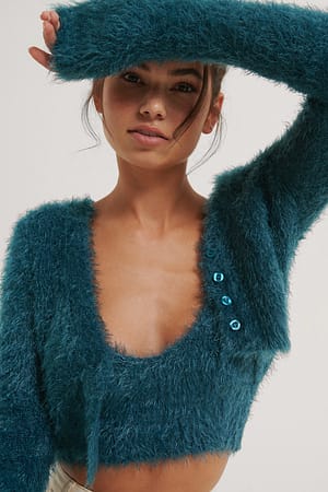 Petrol Strickjacke