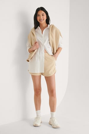 Beige Soft Shorts
