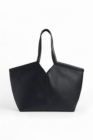 Black Triangular Tote Bag
