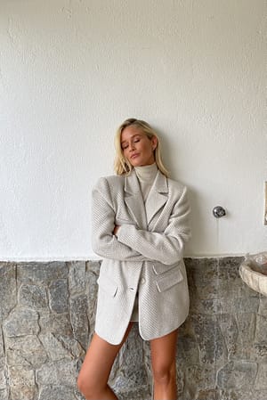 Off White Tweed Blazer