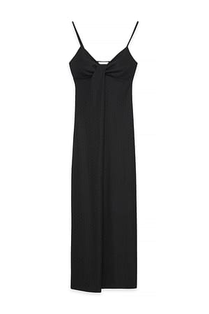 Black Maxikleid mit Twist-Detail