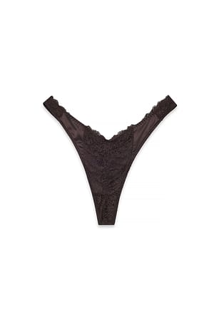 Chocolate Brown V-formade spetstrosor