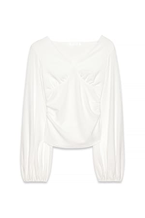 Offwhite Volume Sleeve Blouse