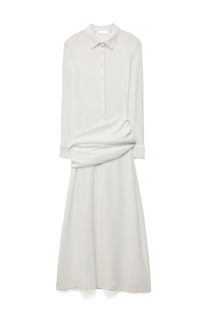 Offwhite Waist Tie Maxi Dress
