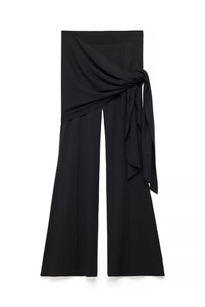 Black Waist Tie Pants