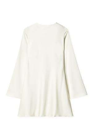 Champagne Satin-Minikleid mit Wasserfallrücken