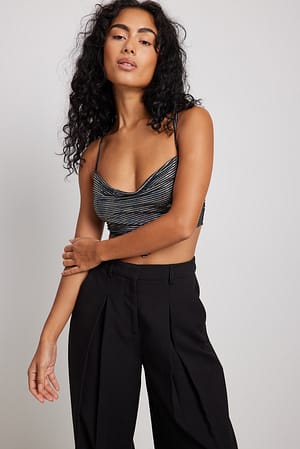 Silver Waterfall Glitter Singlet