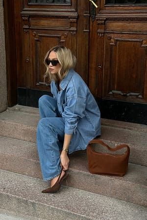 Light Blue Camisa vaquera