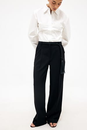 Black Tung dressbukse med høyt liv