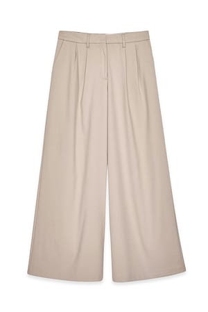 Taupe Wide Leg High Waist Loose Pants