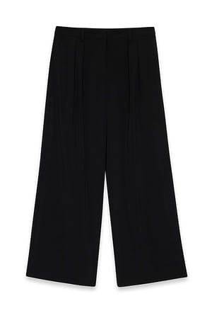 Black Wide High Waist Suit Pants