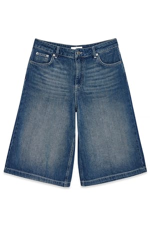 Mid Blue Wide Jorts