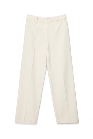 Offwhite Pantalon large à taille mi-haute