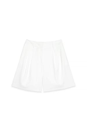 White Vida shorts med mellanhög midja