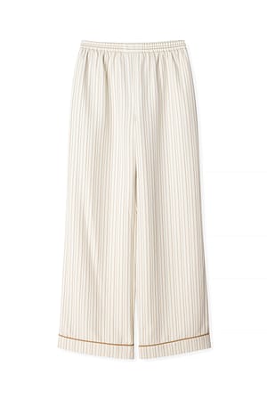 Stripe weite Hose mit mittlerer Taille