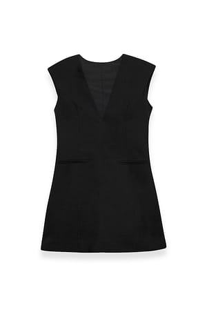 Black Minikleid mit weiten Schultern