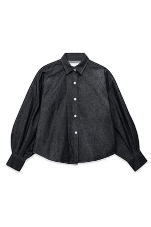 Rinse Wash Denimskjorte med vide ermer