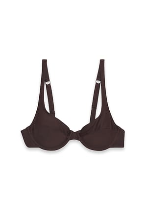 Brown Bikinibh met brede bandjes en beugel