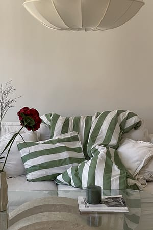 Green Wide Stripe Pillow Case