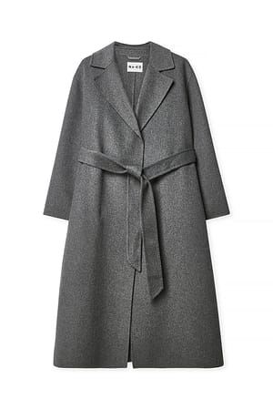 Dark Grey Double faced wool blend coat