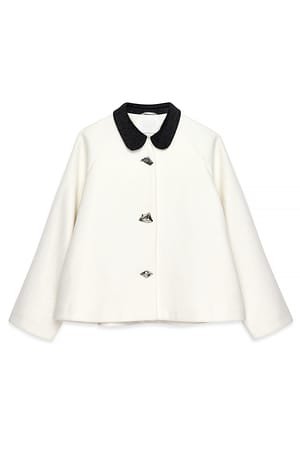 White Wool Blend Jacket