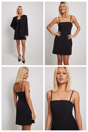 Black Klassieke mini-jurk