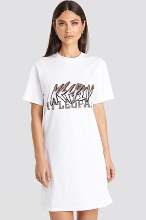 White Keepin It T-shirt Dress