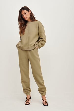 Khaki Brown Ekologiczne spodnie dresowe