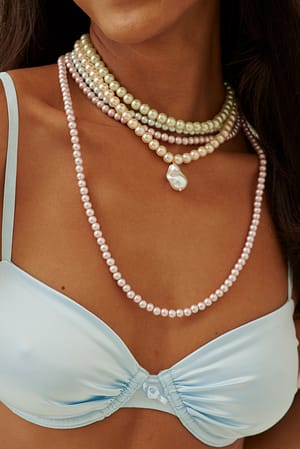 Multicolor Multilayer Colored Pearl necklace