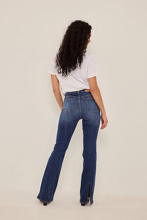 Blue Skinny-Jeans mit Schlitz hinten