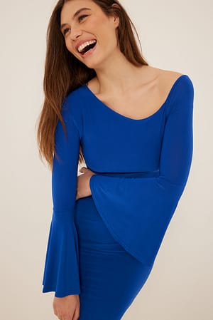 Blue Sukienka z wycięciem