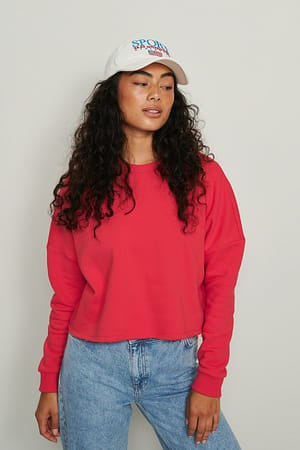 Red Organischer normaler Pullover