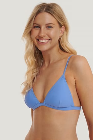 Blue Soutien-gorge de bikini triangle basique