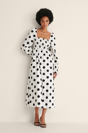 Dots Big Dotted Cotton Midi Dress