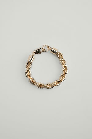 Gold Chunky Rope Chain Bracelet