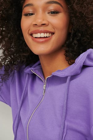Purple Sweatshirt à détail corset